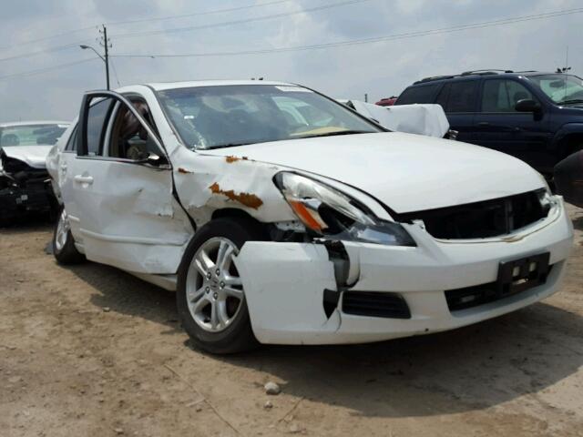 1HGCM56837A078337 - 2007 HONDA ACCORD WHITE photo 1