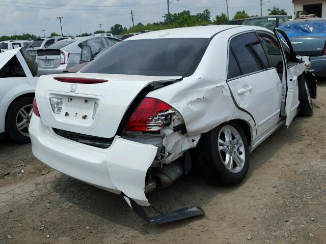 1HGCM56837A078337 - 2007 HONDA ACCORD WHITE photo 4