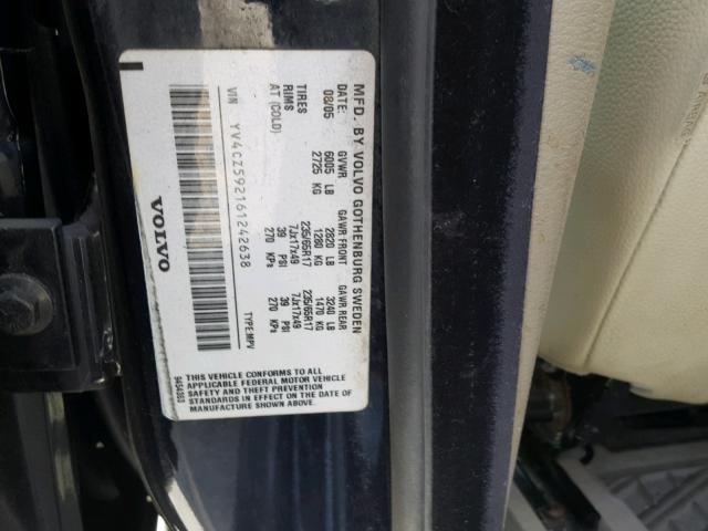 YV4CZ592161242638 - 2006 VOLVO XC90 BLUE photo 10