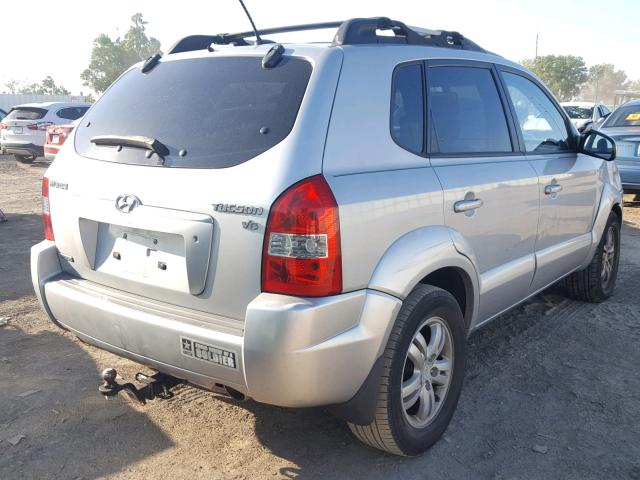 KM8JN12D08U913482 - 2008 HYUNDAI TUCSON SE SILVER photo 4