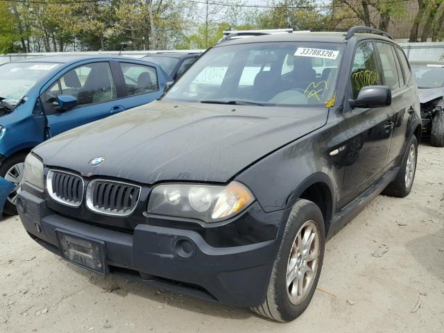 WBXPA73454WC35294 - 2004 BMW X3 2.5I BLACK photo 2