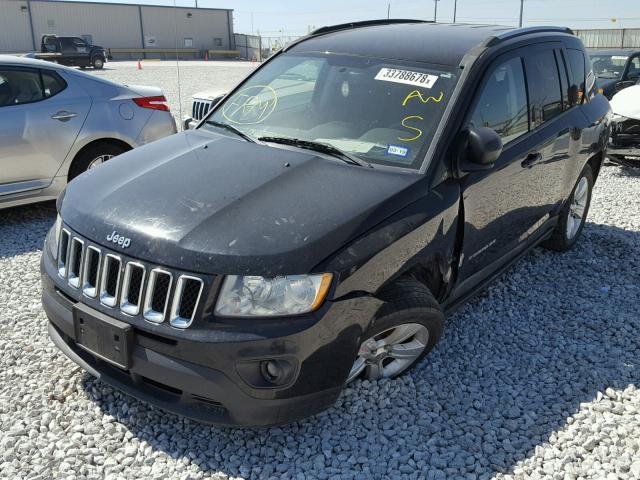 1C4NJCBAXCD503445 - 2012 JEEP COMPASS SP BLACK photo 2