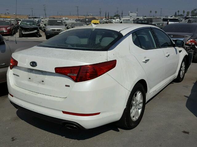 KNAGM4A74C5281715 - 2012 KIA OPTIMA LX WHITE photo 4