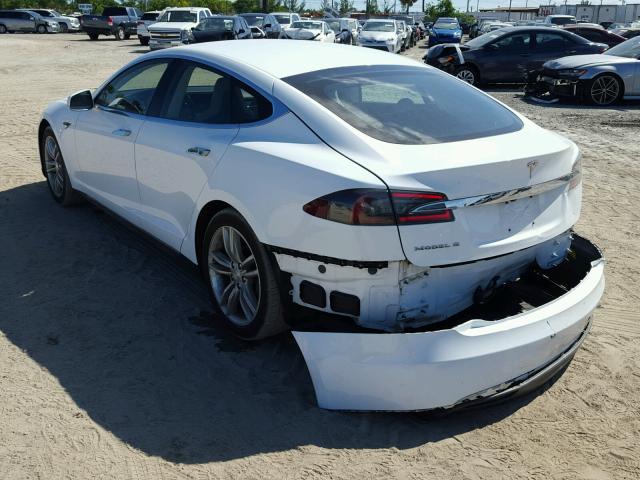 5YJSA1AC8DFP10632 - 2013 TESLA MODEL S WHITE photo 3