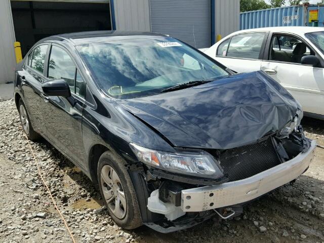 19XFB2F50EE035848 - 2014 HONDA CIVIC LX BLACK photo 1