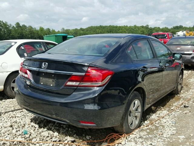 19XFB2F50EE035848 - 2014 HONDA CIVIC LX BLACK photo 4