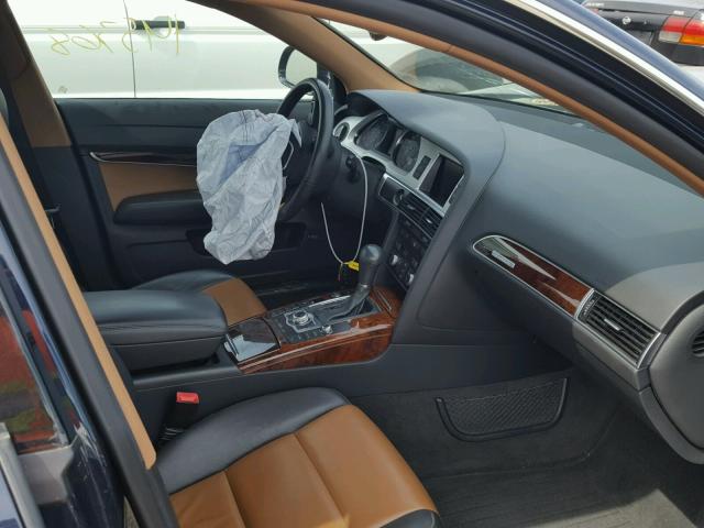 WAUKGAFB7AN056117 - 2010 AUDI A6 PRESTIG BLUE photo 5