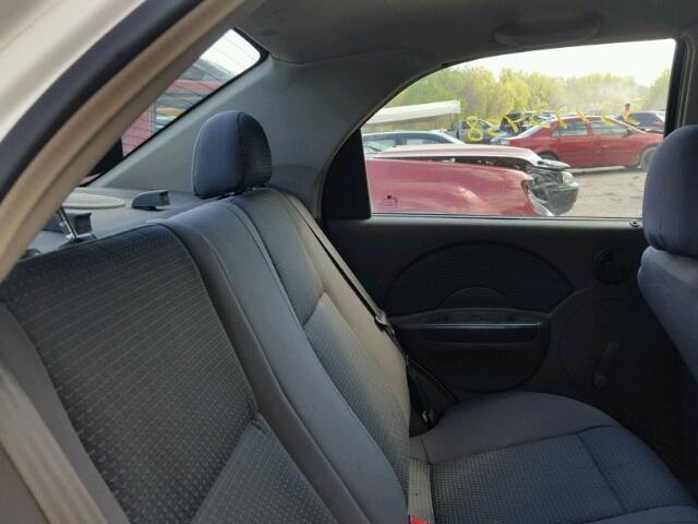 KL1TD56686B672306 - 2006 CHEVROLET AVEO BASE Ақ фото 6