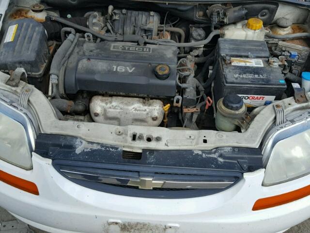 KL1TD56686B672306 - 2006 CHEVROLET AVEO BASE Ақ фото 7