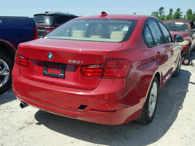 WBA3B1G54FNT06920 - 2015 BMW 320 I RED photo 4