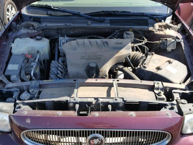 1G4HP54K944177518 - 2004 BUICK LESABRE CU BURGUNDY photo 7