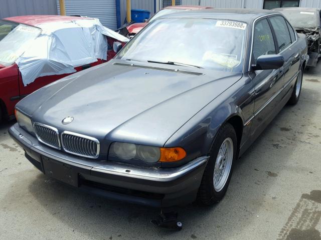 WBAGH8345YDP08928 - 2000 BMW 740 IL BLUE photo 2