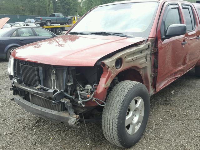 1N6AD09W88C414263 - 2008 NISSAN FRONTIER C RED photo 9