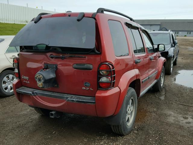 1J4GL38K45W688631 - 2005 JEEP LIBERTY RE RED photo 4