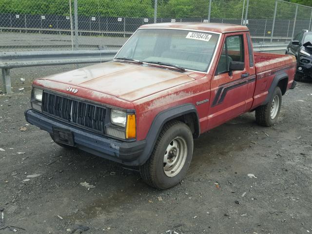 1J7FT26LXKL621534 - 1989 JEEP COMANCHE RED photo 2