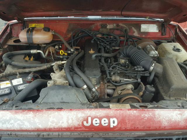 1J7FT26LXKL621534 - 1989 JEEP COMANCHE RED photo 7