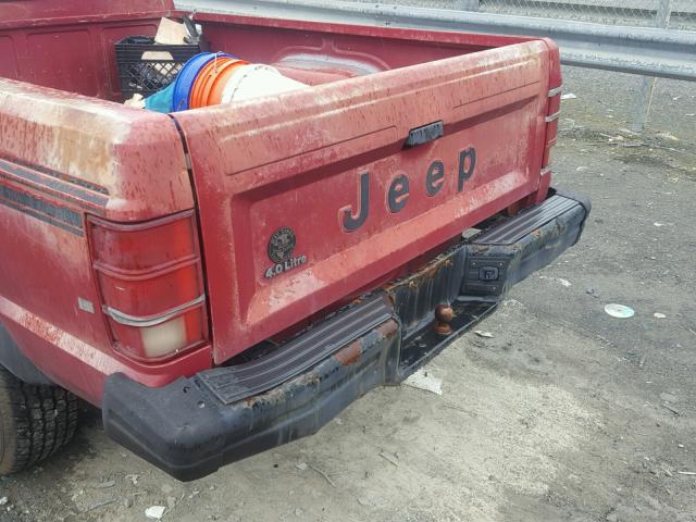 1J7FT26LXKL621534 - 1989 JEEP COMANCHE RED photo 9