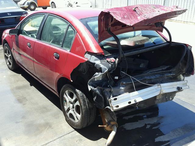 1G8AF52F24Z144162 - 2004 SATURN ION LEVEL RED photo 3