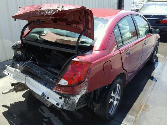 1G8AF52F24Z144162 - 2004 SATURN ION LEVEL RED photo 4