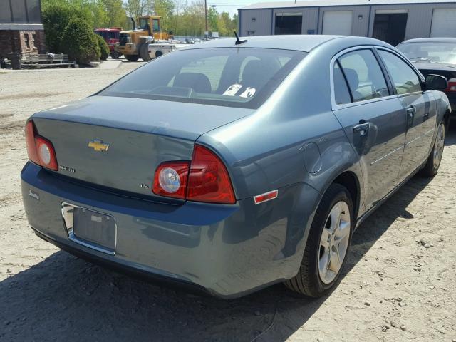 1G1ZG57B694161121 - 2009 CHEVROLET MALIBU LS TEAL photo 4