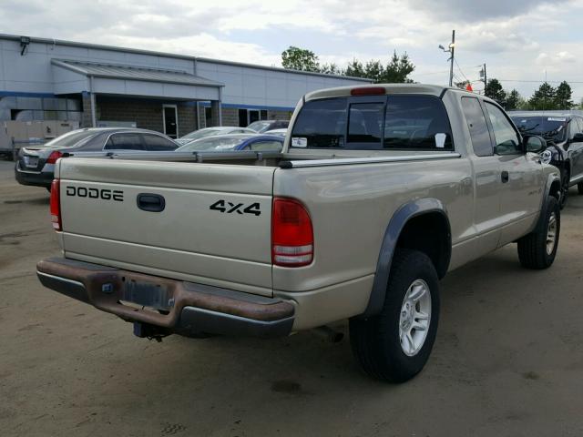 1B7GG12X72S713723 - 2002 DODGE DAKOTA BAS BEIGE photo 4