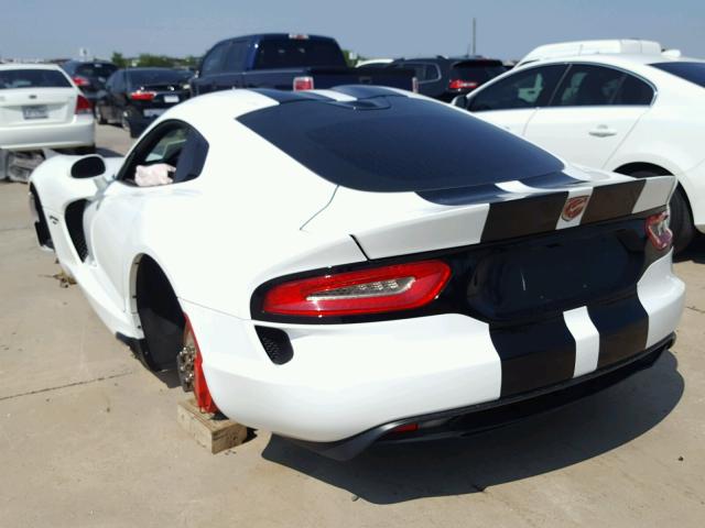 1C3ADEAZ9FV510351 - 2015 DODGE VIPER SRT WHITE photo 3