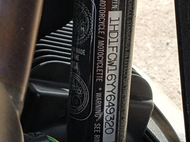 1HD1FCW16YY649320 - 2000 HARLEY-DAVIDSON FLHTCUI BLACK photo 10