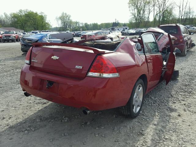 2G1WD58C179196808 - 2007 CHEVROLET IMPALA SUP RED photo 4