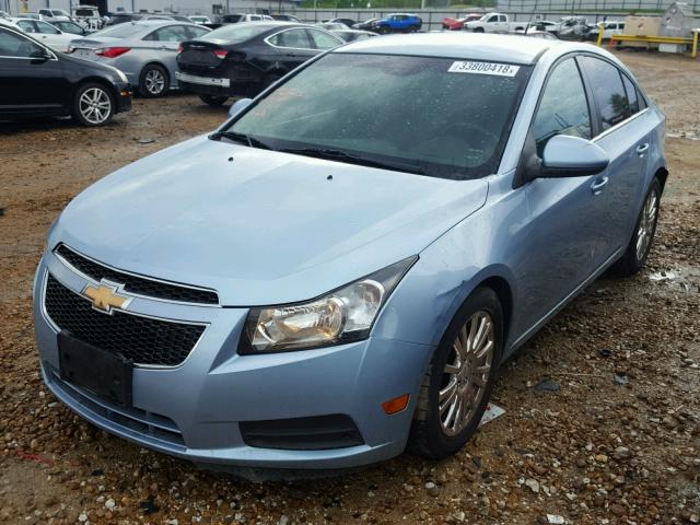 1G1PJ5S97B7295458 - 2011 CHEVROLET CRUZE ECO BLUE photo 2