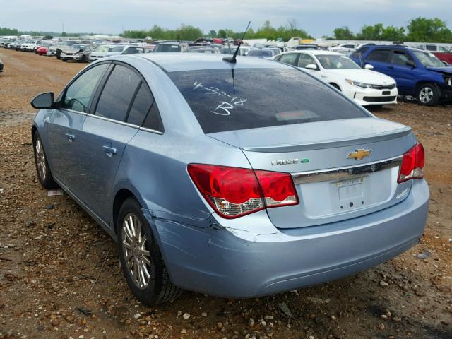 1G1PJ5S97B7295458 - 2011 CHEVROLET CRUZE ECO BLUE photo 3