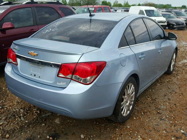 1G1PJ5S97B7295458 - 2011 CHEVROLET CRUZE ECO BLUE photo 4