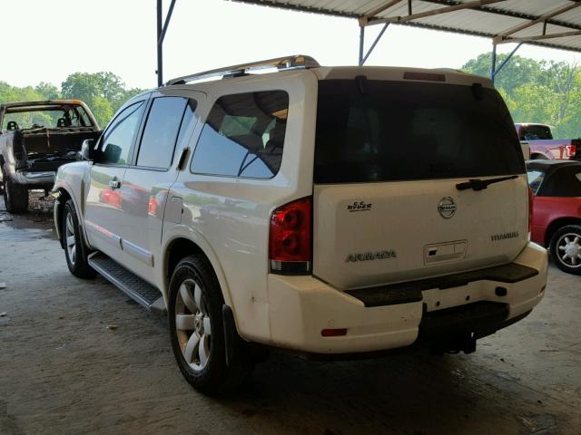 5N1BA0ND7AN610883 - 2010 NISSAN ARMADA SE WHITE photo 3