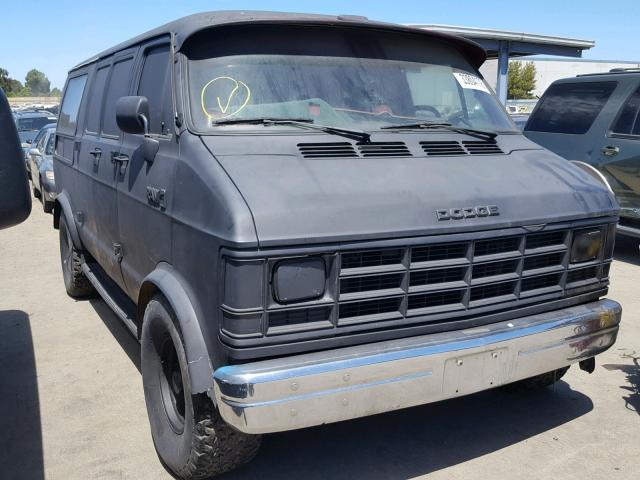 2B7HB23T6GK558734 - 1986 DODGE RAM VAN BLACK photo 1