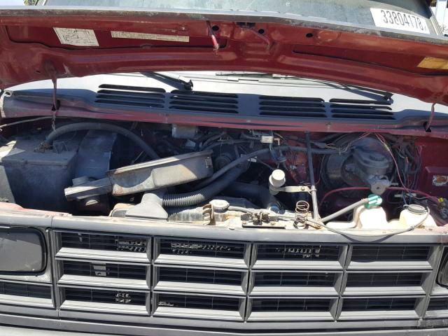 2B7HB23T6GK558734 - 1986 DODGE RAM VAN BLACK photo 7