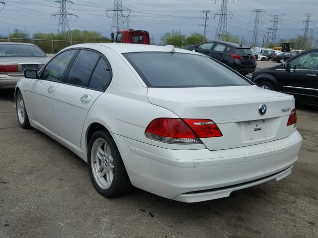 WBAHL83548DT11576 - 2008 BMW 750I WHITE photo 3