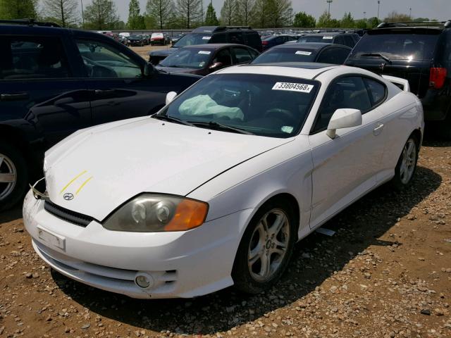 KMHHN65FX4U109290 - 2004 HYUNDAI TIBURON GT WHITE photo 2