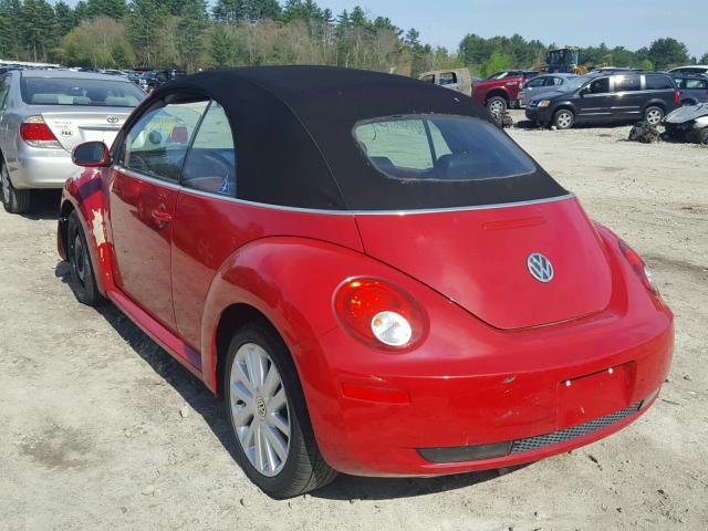 3VWRF31Y78M409873 - 2008 VOLKSWAGEN NEW BEETLE 红色 照片 3
