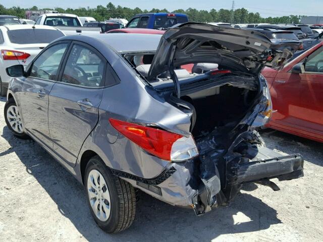 KMHCT4AE4HU312988 - 2017 HYUNDAI ACCENT SE BLUE photo 3