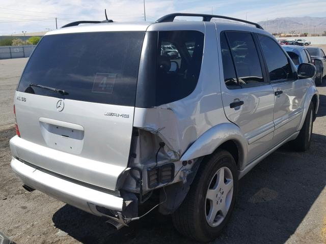 4JGAB74E71A256222 - 2001 MERCEDES-BENZ ML 55 SILVER photo 4