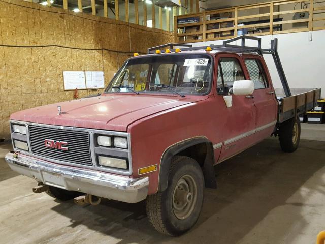 1GTHV33J7KF703489 - 1989 GMC V35 CONVEN RED photo 2