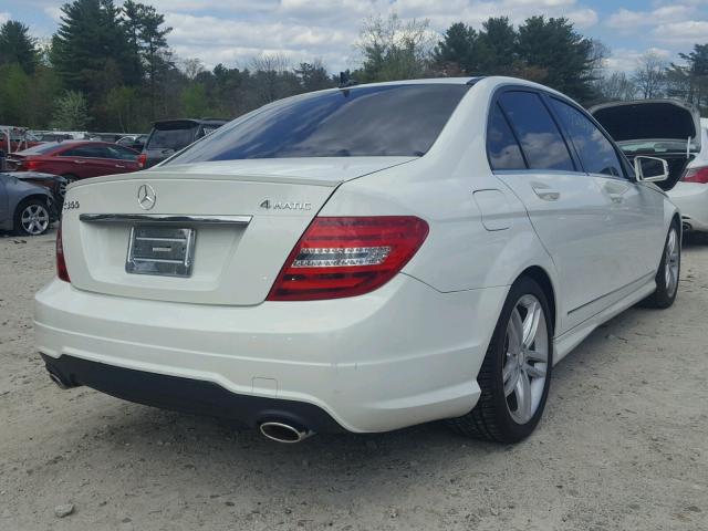 WDDGF8BB4CA624835 - 2012 MERCEDES-BENZ C 300 4MAT WHITE photo 4