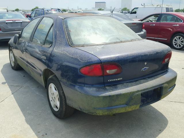 1G1JC524617408593 - 2001 CHEVROLET CAVALIER B BLUE photo 3