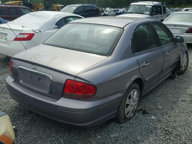 KMHWF25H35A210527 - 2005 HYUNDAI SONATA GL SILVER photo 4