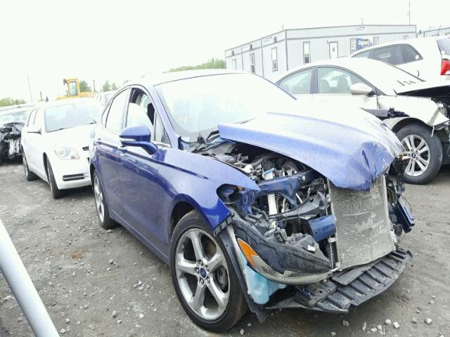 3FA6P0H74ER305053 - 2014 FORD FUSION SE BLUE photo 1