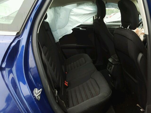 3FA6P0H74ER305053 - 2014 FORD FUSION SE BLUE photo 6