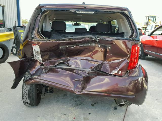 JTLKE50E481018711 - 2008 TOYOTA SCION XB ბურგუნდია ფოტო 9