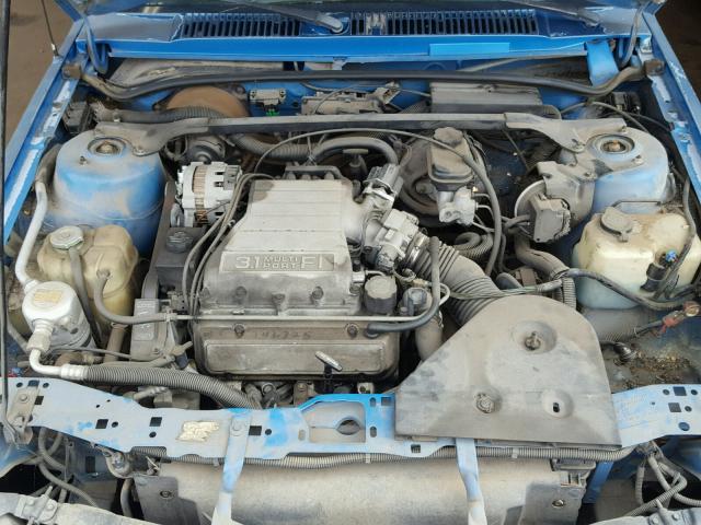 1G2JB14T2M7545224 - 1991 PONTIAC SUNBIRD LE BLUE photo 7