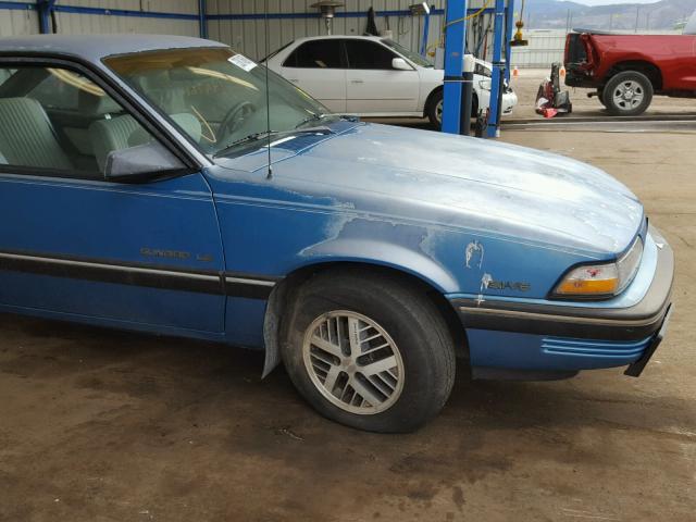 1G2JB14T2M7545224 - 1991 PONTIAC SUNBIRD LE BLUE photo 9