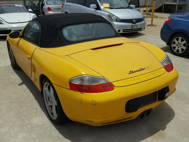 WP0CB298X3U661236 - 2003 PORSCHE BOXSTER S YELLOW photo 3