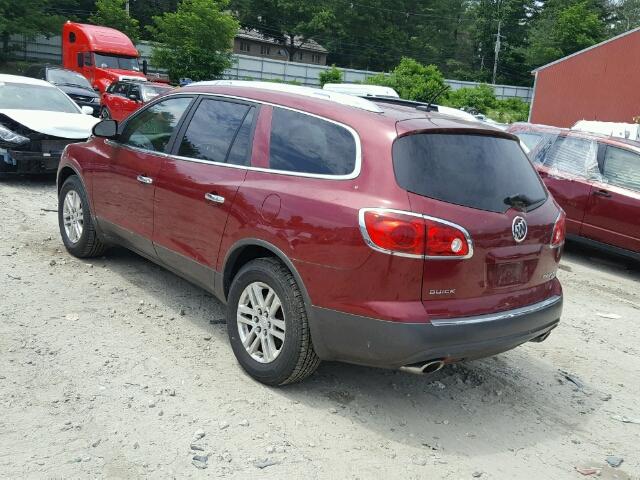 5GAEV13728J281344 - 2008 BUICK ENCLAVE წითელი ფოტო 3